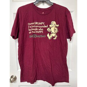 Disney Parks GRUMPY I'm Not Grumpy Surrounded Happy Red Tee Tshirt XXL 2XL
